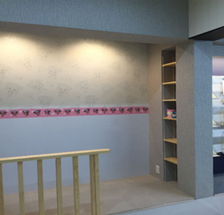 ホワイトボードを使用したキッズルーム